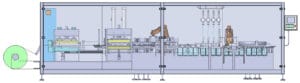Grand infusion bag filling and sealing production line