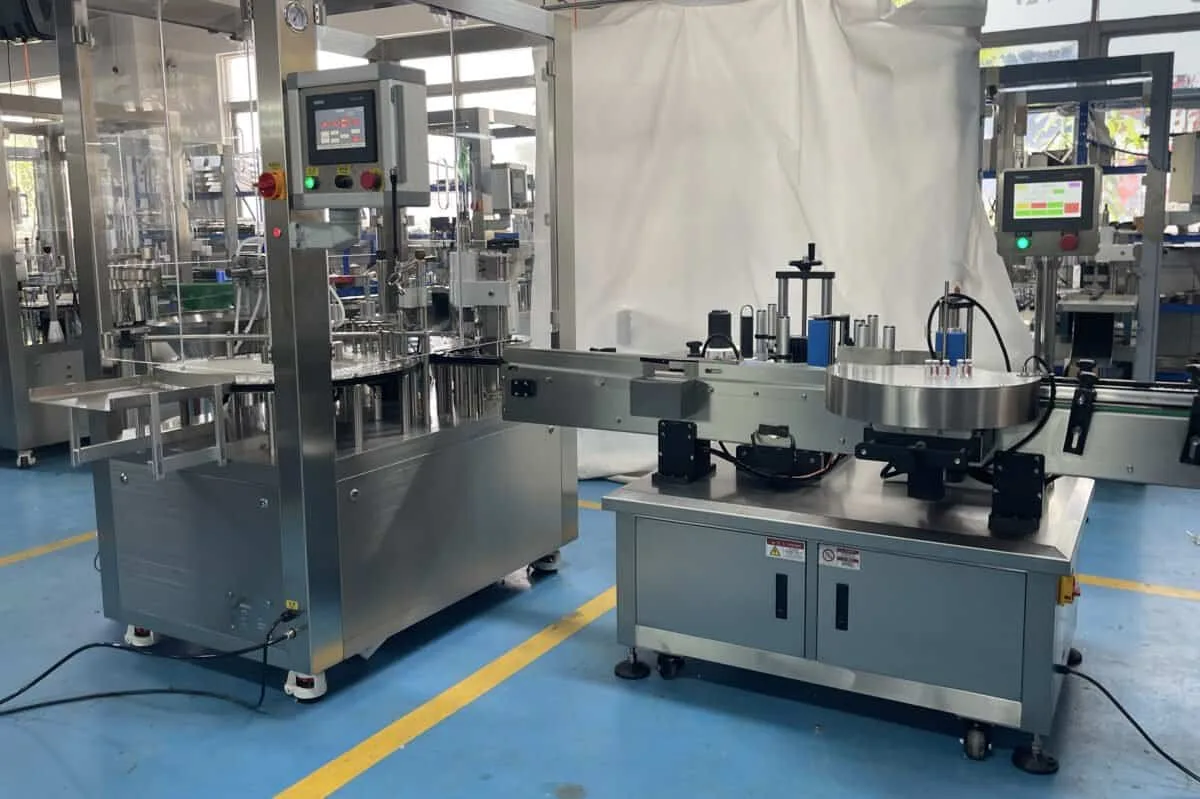 connected with labeling machine