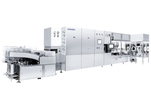 Ampoule cleaning, sterilization, filling and sealing production line