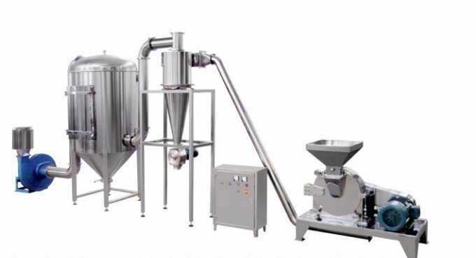 Pulse dust removal crushing unit