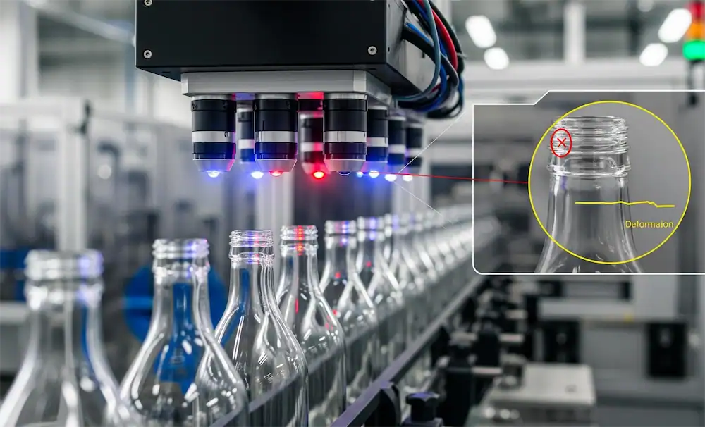 GV1900: AI Equipment for 360° Transparent Bottle Inspection