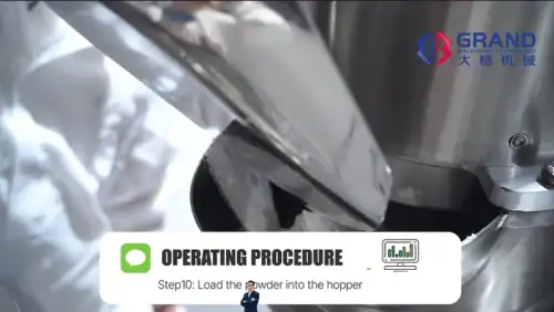 Step10Load the powder into the hopper