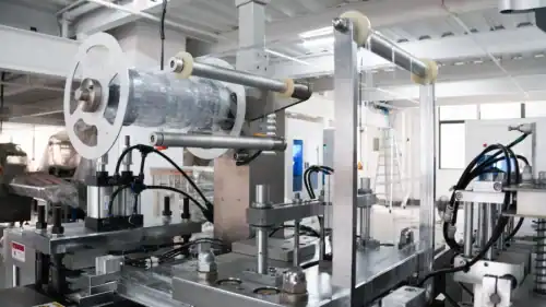 Waste discharge location of blister machine