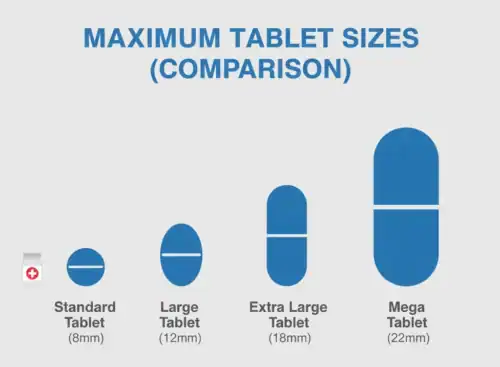 What size tablets can a tablet press compress