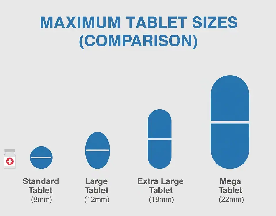 What size tablets can a tablet press compress
