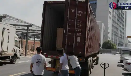 Shipment completed and ready to be sent to the port