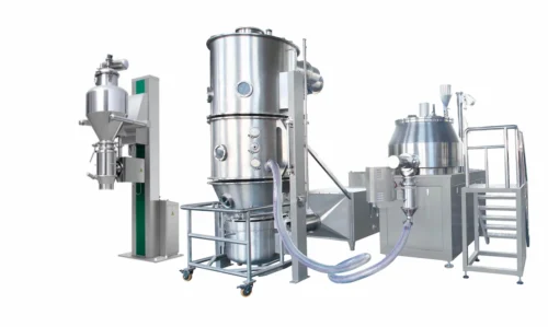 Wet granulation + fluidized bed drying line