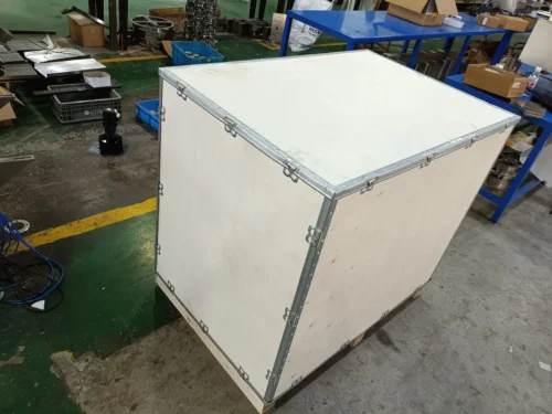 Counting machine packaging wooden box fixing