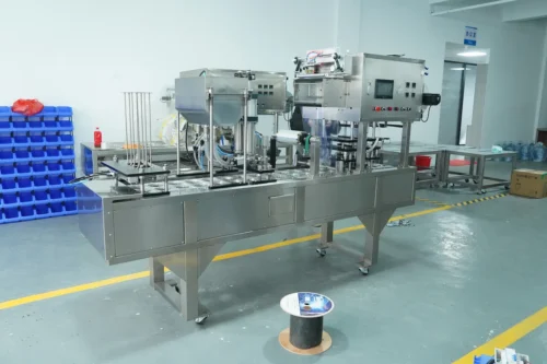 Cup filling and sealing machine complete machine display