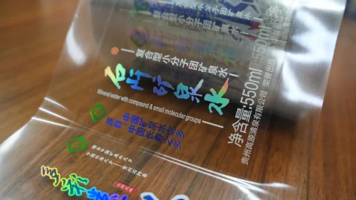 30µ PET Base 50µ Dual-Clear BOPP Process Printing + Cold Foil (Laser Silver)